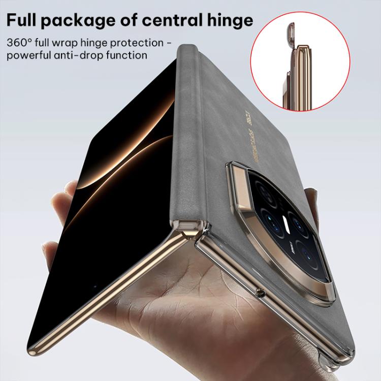 For Huawei Mate X7 GKK Dual Center Vestal Leather Hinge Frosted Magnetic Phone Case