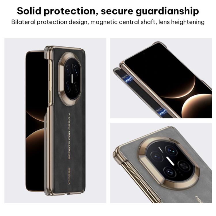 For Huawei Mate X7 GKK Dual Center Vestal Leather Hinge Frosted Magnetic Phone Case