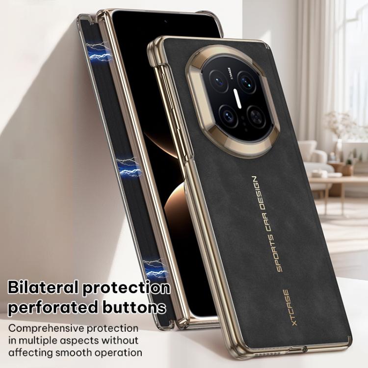 For Huawei Mate X7 GKK Dual Center Vestal Leather Hinge Frosted Magnetic Phone Case