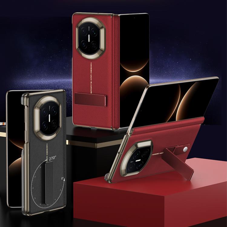 For Huawei Mate X7 GKK Dual Center Vestal Leather Hinge Phone Case with One Line Rotating Holder