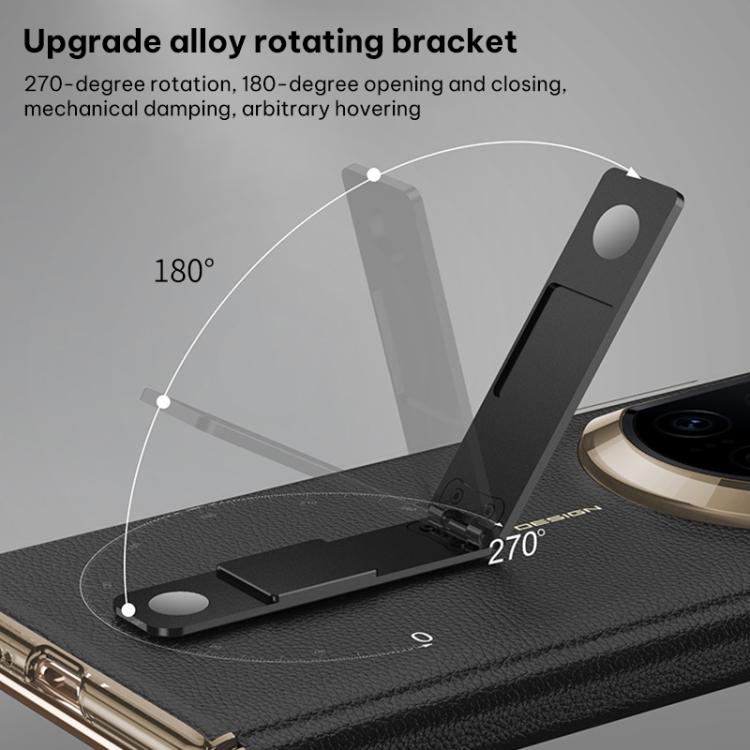 For Huawei Mate X7 GKK Dual Center Vestal Leather Hinge Phone Case with One Line Rotating Holder