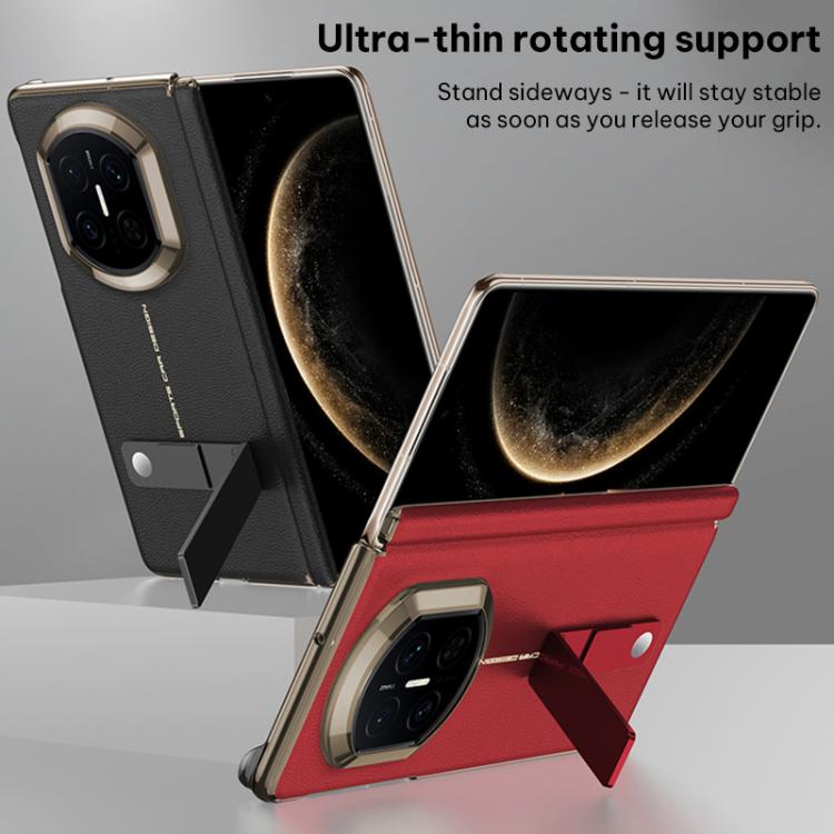 For Huawei Mate X7 GKK Dual Center Vestal Leather Hinge Phone Case with One Line Rotating Holder
