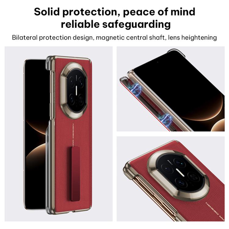 For Huawei Mate X7 GKK Dual Center Vestal Leather Hinge Phone Case with One Line Rotating Holder