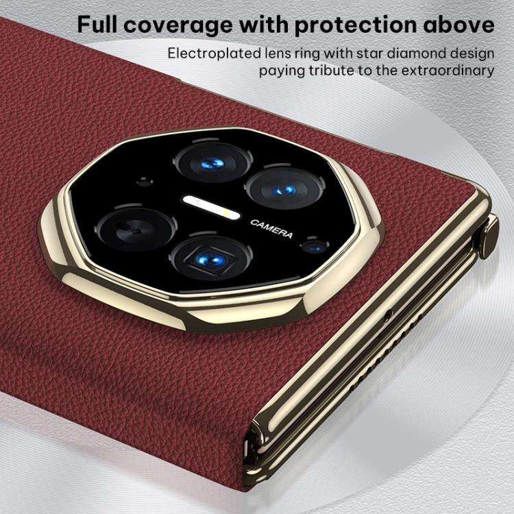 For Huawei Mate XT / XTs Ultimate GKK Magnetic Phantom Full Coverage Flip Leather Case with Supercar Wristband Rotating Holder