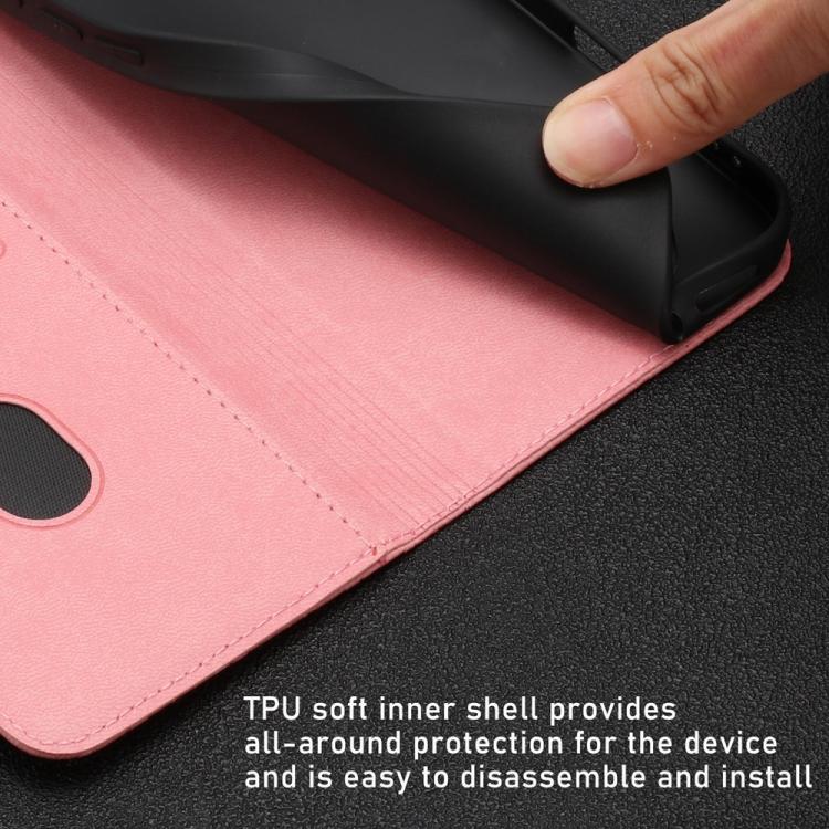 For iPhone 17 Pro Max Tulips Butterfly Pattern Magnetic Vegan Leather Phone Case
