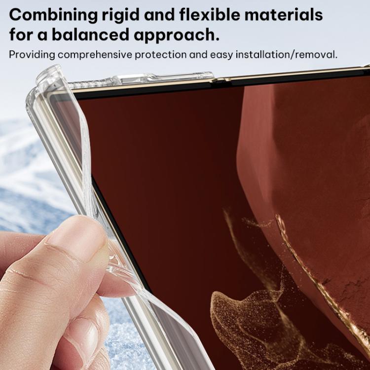 For Huawei Mate XT / XTs Ultimate GKK Magnetic Clear Full Coverage Phone Case with Supercar Wristband Rotating Holder
