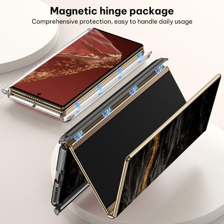 For Huawei Mate XT / XTs Ultimate GKK Magnetic Clear Full Coverage Phone Case with Supercar Wristband Rotating Holder