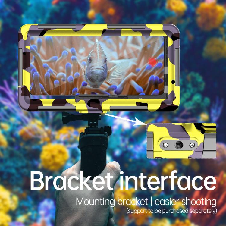 RedPepper 2nd Generation Diving Waterproof Protective Cover, Waterproof Depth: 15m - Camouflage Yellow