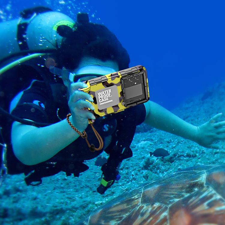 RedPepper 2nd Generation Diving Waterproof Protective Cover, Waterproof Depth: 15m - Camouflage Yellow