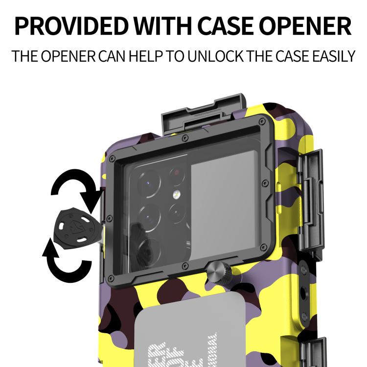 RedPepper 2nd Generation Diving Waterproof Protective Cover, Waterproof Depth: 15m - Camouflage Yellow