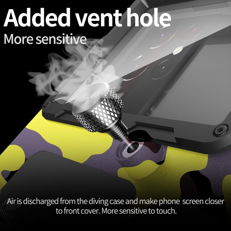 RedPepper 2nd Generation Diving Waterproof Protective Cover, Waterproof Depth: 15m - Camouflage Yellow