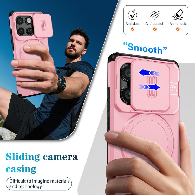 For Motorola Edge 2025 Sliding Camshield MagSafe Holder Phone Case