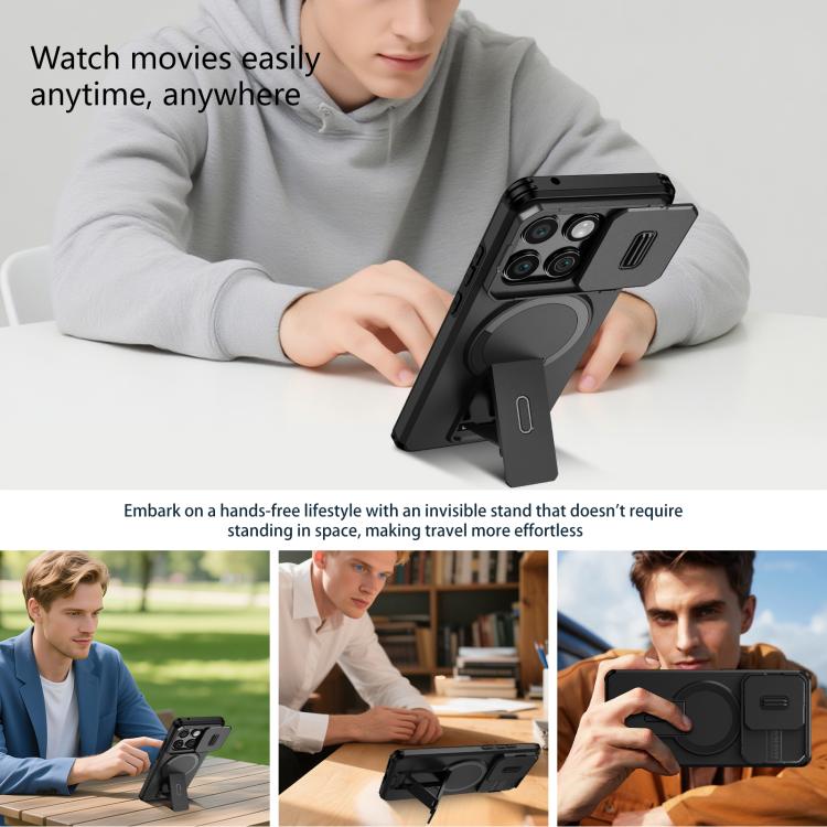 For Motorola Edge 2025 Sliding Camshield MagSafe Holder Phone Case