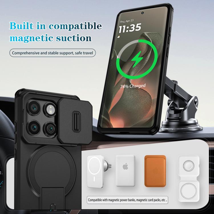 For Motorola Edge 2025 Sliding Camshield MagSafe Holder Phone Case