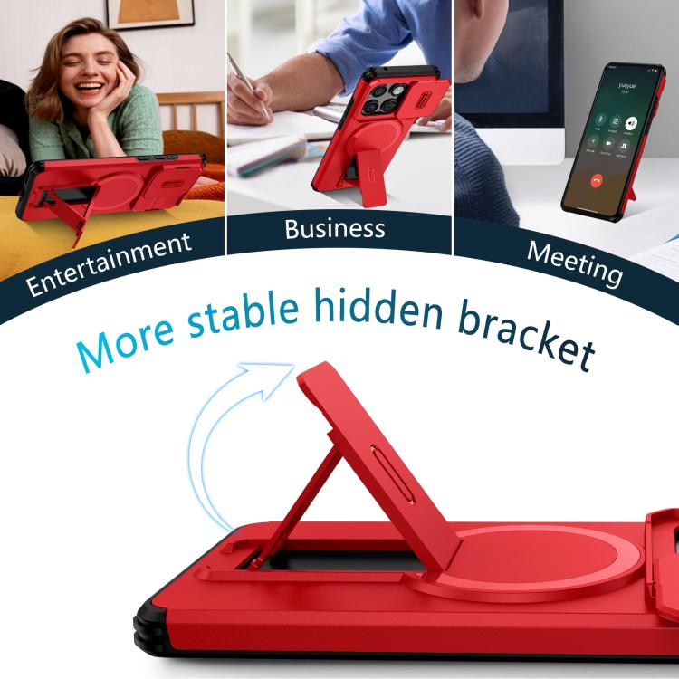 For Motorola Edge 2025 Sliding Camshield MagSafe Holder Phone Case