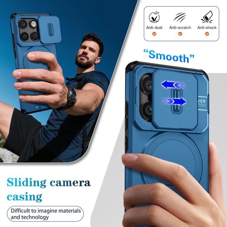 For Motorola Edge 2025 Sliding Camshield MagSafe Holder Phone Case