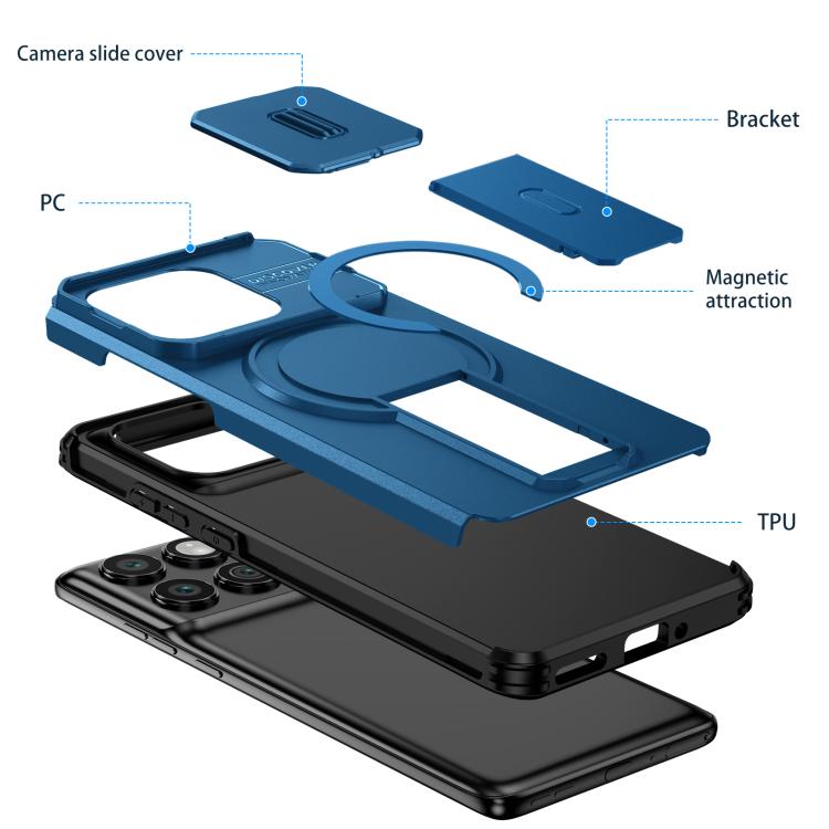 For Motorola Edge 2025 Sliding Camshield MagSafe Holder Phone Case