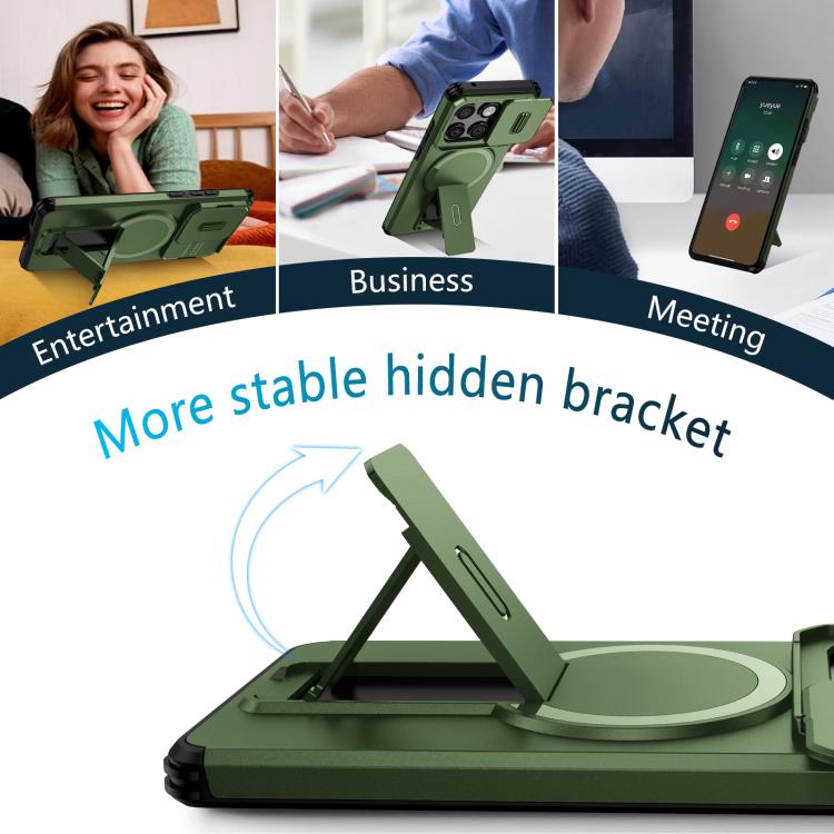 For Motorola Edge 2025 Sliding Camshield MagSafe Holder Phone Case