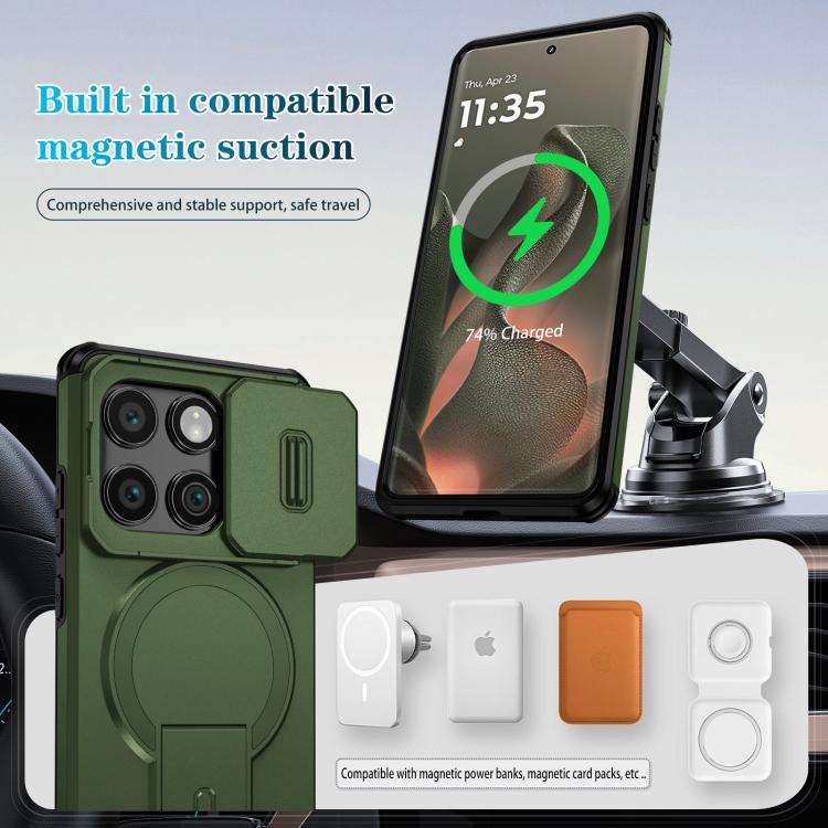 For Motorola Edge 2025 Sliding Camshield MagSafe Holder Phone Case