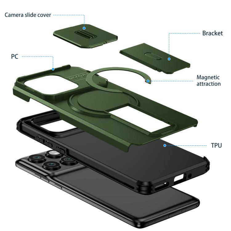 For Motorola Edge 2025 Sliding Camshield MagSafe Holder Phone Case