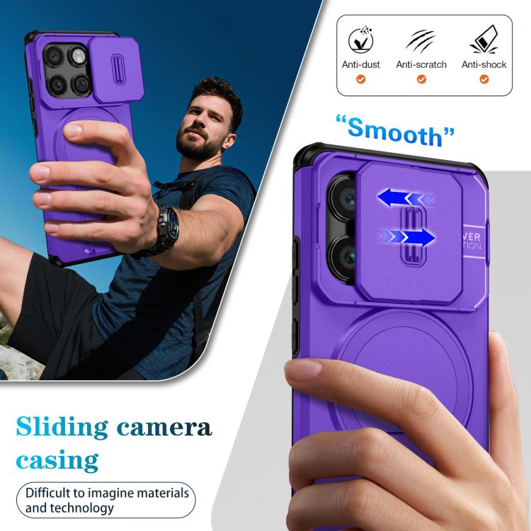 For Motorola Edge 2025 Sliding Camshield MagSafe Holder Phone Case