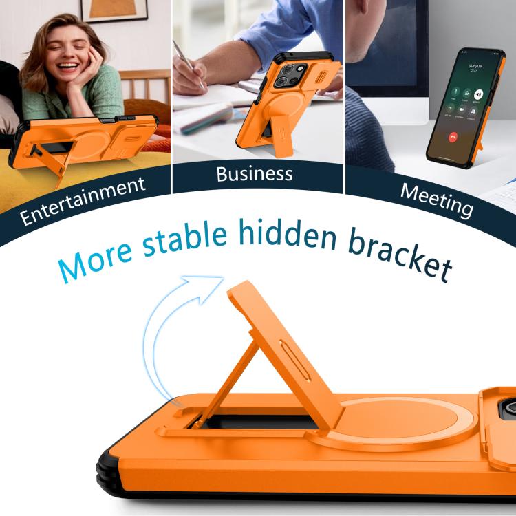 For Motorola Moto G 5G 2025 Sliding Camshield MagSafe Holder Phone Case