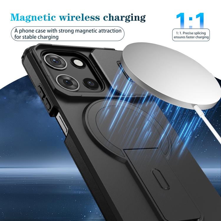 For Motorola Moto G 5G 2025 Sliding Camshield MagSafe Holder Phone Case
