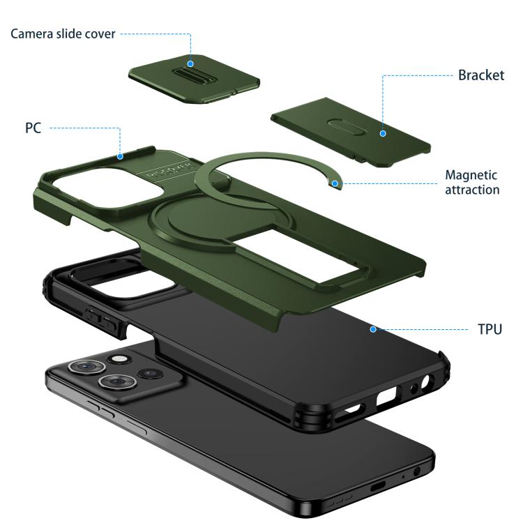 For Motorola Moto G 5G 2025 Sliding Camshield MagSafe Holder Phone Case