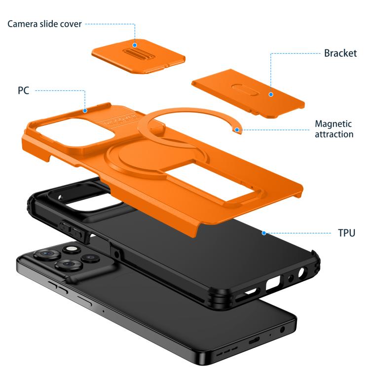 For Motorola Moto G Play 5G / G Power 2025 Sliding Camshield MagSafe Holder Phone Case