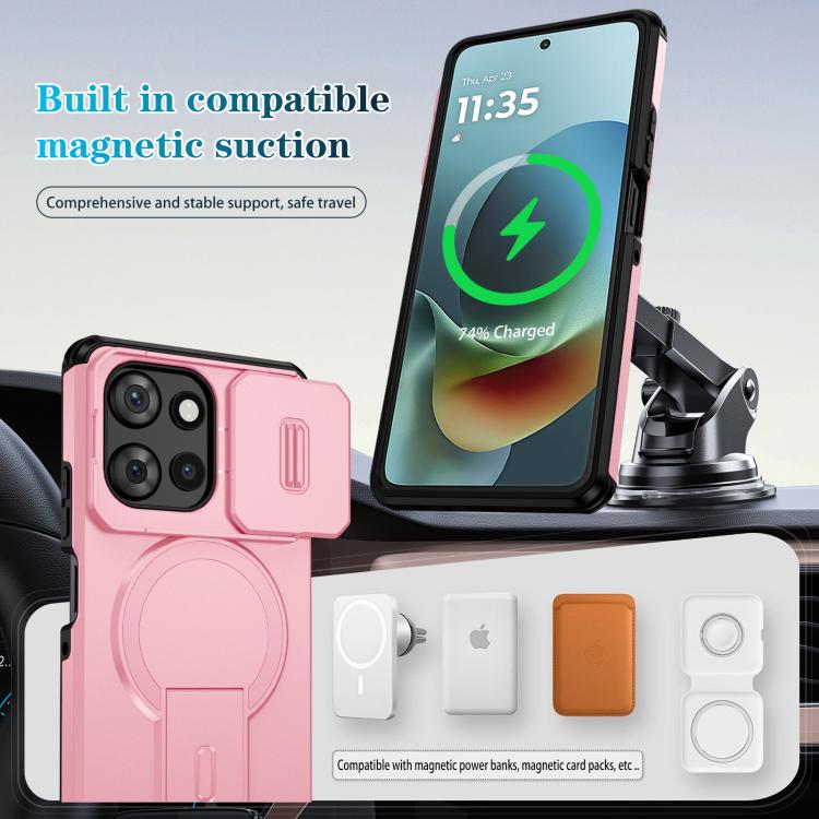 For Motorola Moto G Play 5G / G Power 2025 Sliding Camshield MagSafe Holder Phone Case