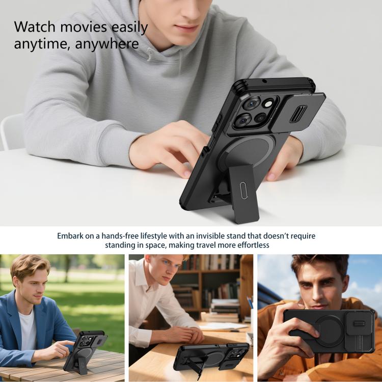 For Motorola Moto G Play 5G / G Power 2025 Sliding Camshield MagSafe Holder Phone Case