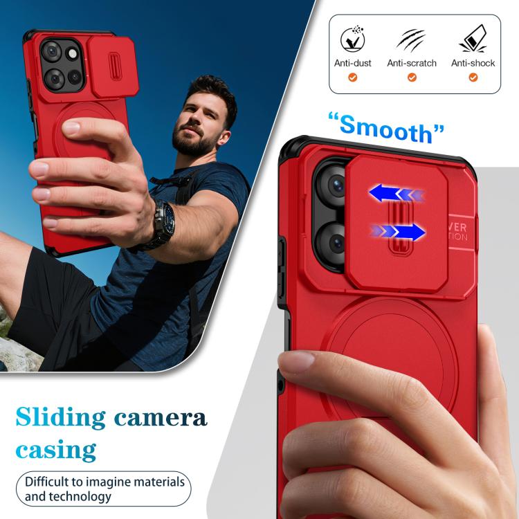 For Motorola Moto G Play 5G / G Power 2025 Sliding Camshield MagSafe Holder Phone Case