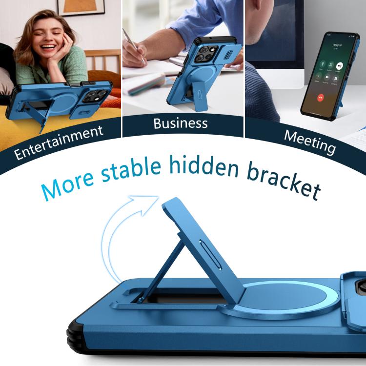 For Motorola Moto G Play 5G / G Power 2025 Sliding Camshield MagSafe Holder Phone Case