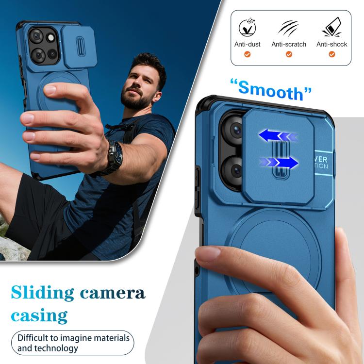 For Motorola Moto G Play 5G / G Power 2025 Sliding Camshield MagSafe Holder Phone Case