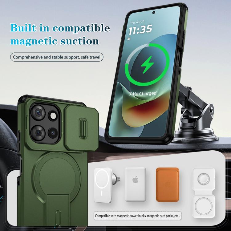 For Motorola Moto G Play 5G / G Power 2025 Sliding Camshield MagSafe Holder Phone Case