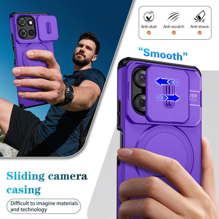 For Motorola Moto G Play 5G / G Power 2025 Sliding Camshield MagSafe Holder Phone Case