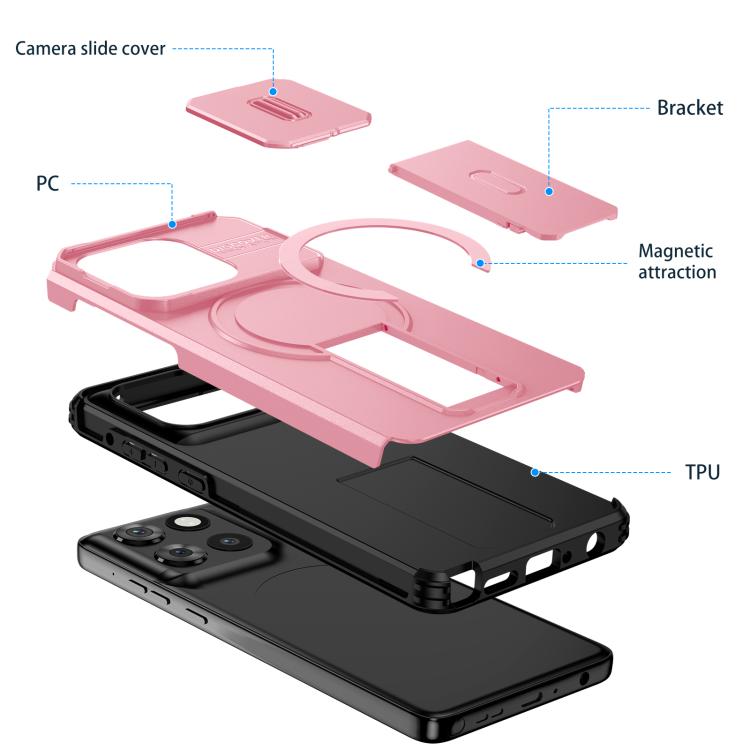 For Motorola Moto G Stylus 2025 Sliding Camshield MagSafe Holder Phone Case