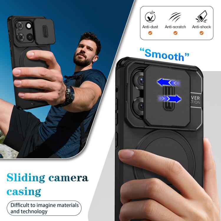 For Motorola Moto G Stylus 2025 Sliding Camshield MagSafe Holder Phone Case