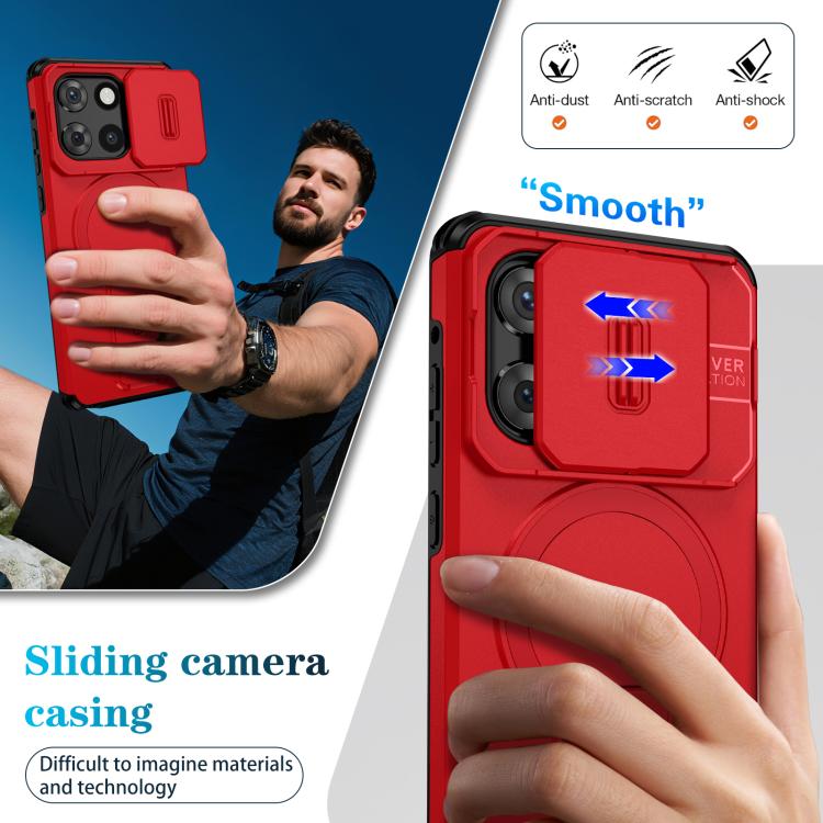 For Motorola Moto G Stylus 2025 Sliding Camshield MagSafe Holder Phone Case