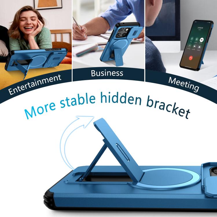 For Motorola Moto G Stylus 2025 Sliding Camshield MagSafe Holder Phone Case
