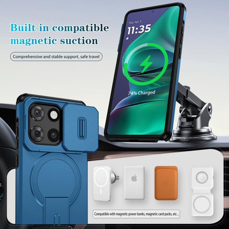 For Motorola Moto G Stylus 2025 Sliding Camshield MagSafe Holder Phone Case