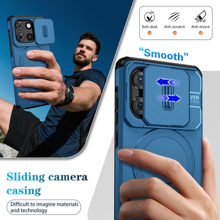 For Motorola Moto G Stylus 2025 Sliding Camshield MagSafe Holder Phone Case