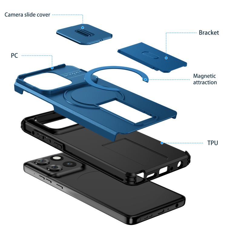 For Motorola Moto G Stylus 2025 Sliding Camshield MagSafe Holder Phone Case