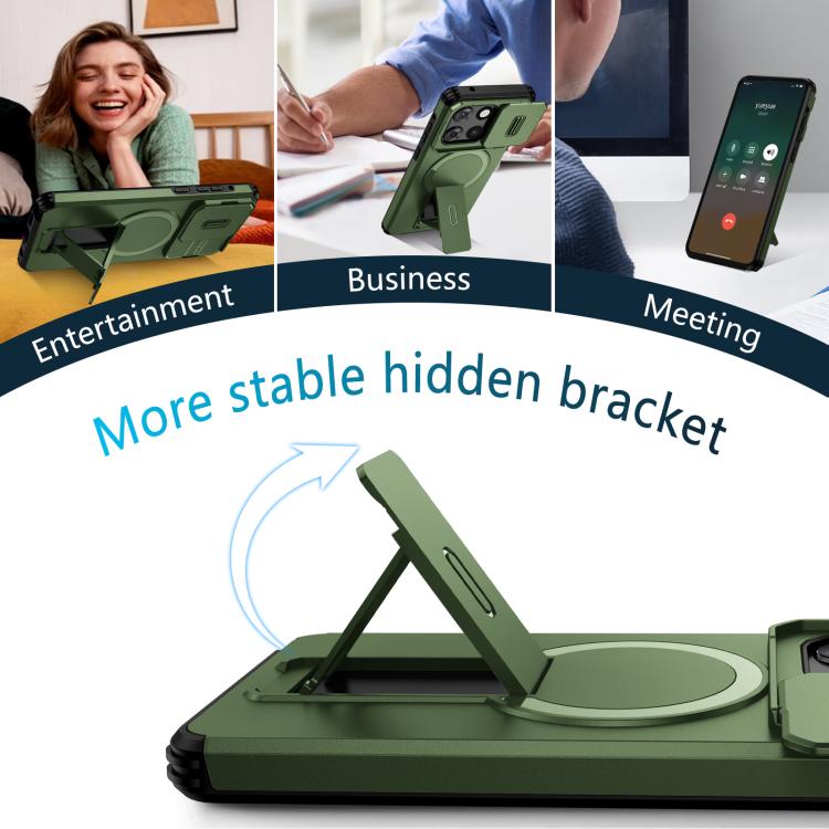 For Motorola Moto G Stylus 2025 Sliding Camshield MagSafe Holder Phone Case