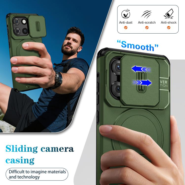 For Motorola Moto G Stylus 2025 Sliding Camshield MagSafe Holder Phone Case