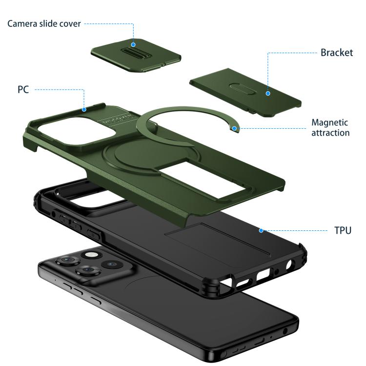 For Motorola Moto G Stylus 2025 Sliding Camshield MagSafe Holder Phone Case