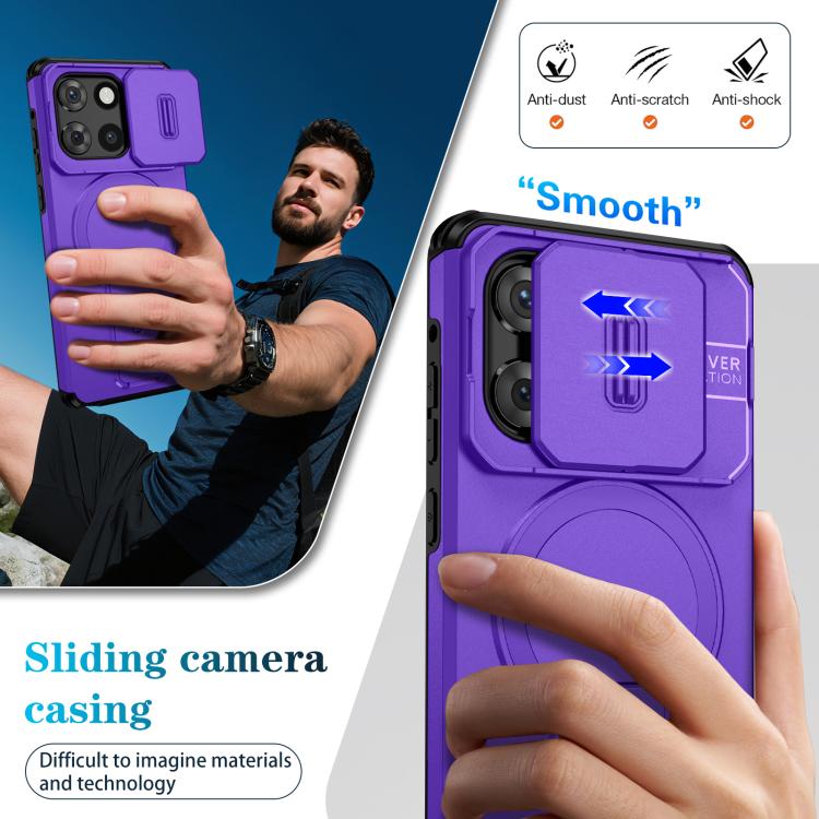 For Motorola Moto G Stylus 2025 Sliding Camshield MagSafe Holder Phone Case