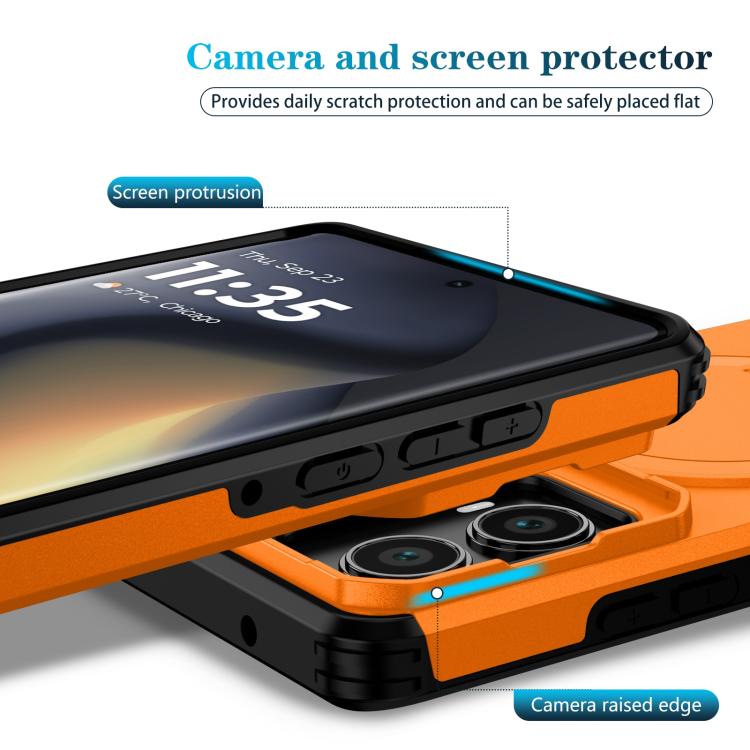 For Motorola Edge 2024 Sliding Camshield MagSafe Holder Phone Case