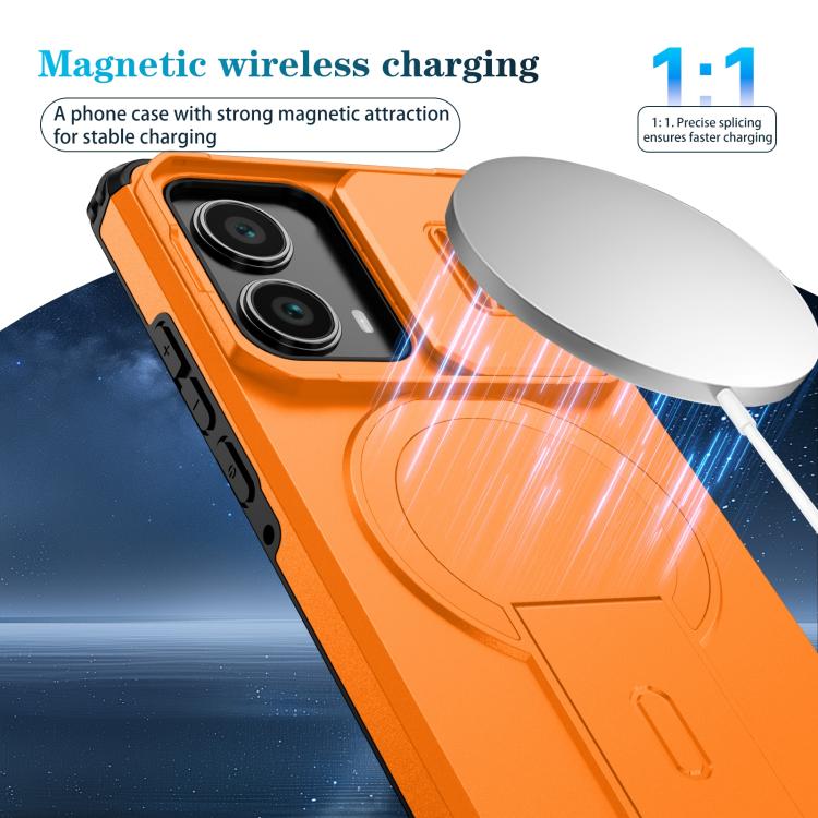 For Motorola Edge 2024 Sliding Camshield MagSafe Holder Phone Case