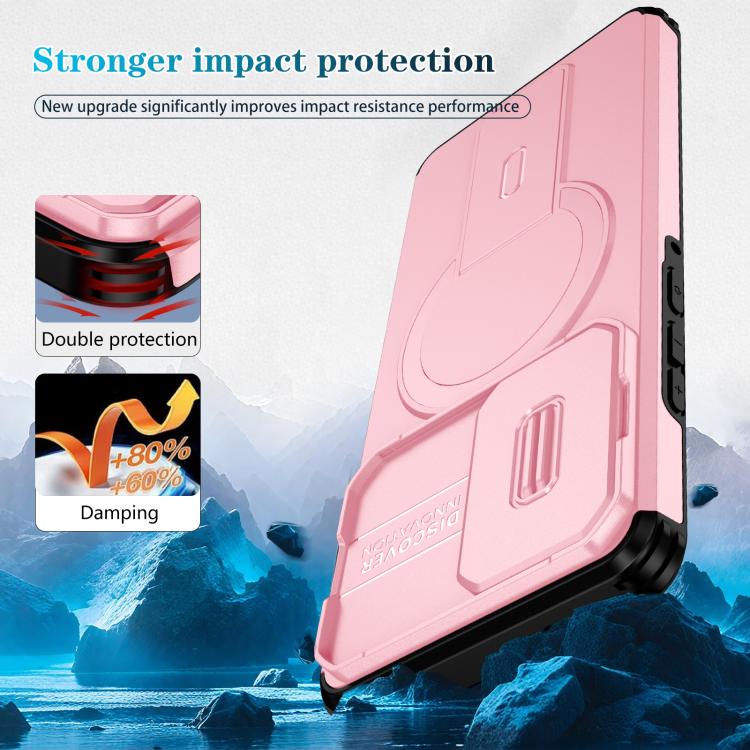 For Motorola Edge 2024 Sliding Camshield MagSafe Holder Phone Case